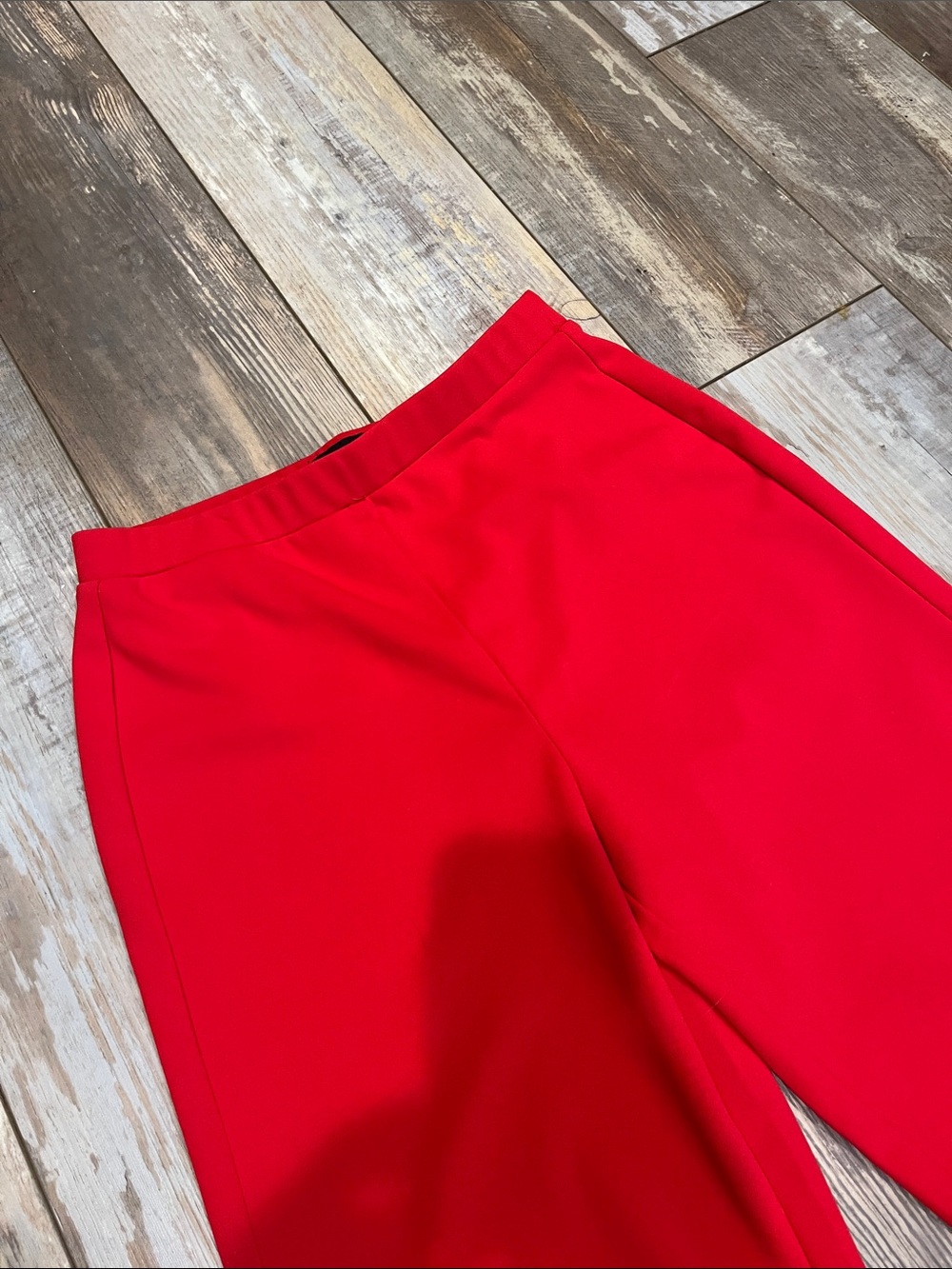 Halston Wide-Leg Red Women's Pants - Bold Everyday Style. - Picture 3 of 4